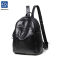 2018 fashion women custom leather backpack for college